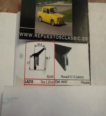 LA210 LAMELUNAS RENAULT 5 , 6 , 7, 12 TIRA DE 1,25 MTS