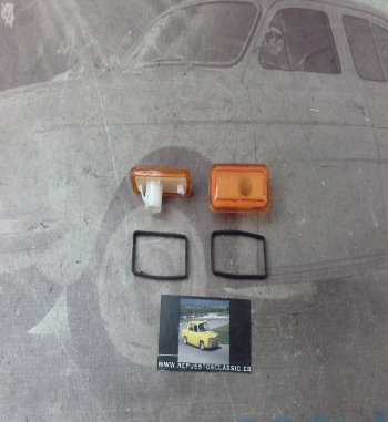 ISE754 JUEGO PILOTOS INTERMITENTES LATERALES AMBAR VOLKSWAGEN GOLF - AUDI 100 83->90 (SIN PORTALAMPARAS)