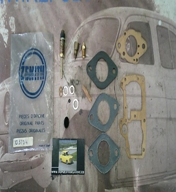 10.571/4 KIT REPARACION COMPLETO ORIGINAL ZENITH 32 IF 7 RENAULT 4, 5, 6, 7, 12