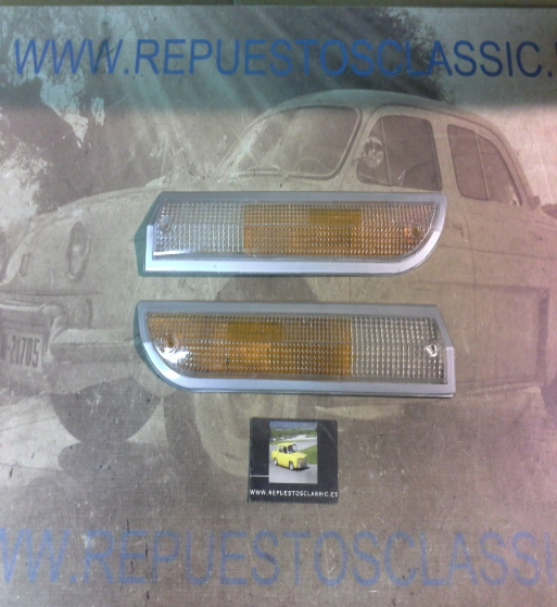 IP49*P2 JUEGO TULIPAS BICOLOR PILOTOS DELANTEROS PEUGEOT 504