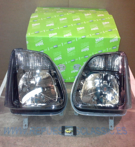 IOP28 JUEGO FAROS NEGROS H4 OPEL AGILA A 00->07, SUZUKI WAGON R II/III 00-05, VALEO 088931/088932