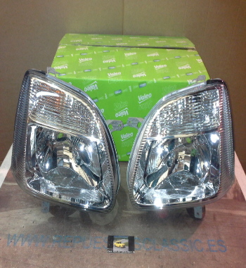 088307/088308 P6 JUEGO FAROS VALEO CRISTAL LISO H4 OPEL AGILA A 00->07, SUZUKI WAGON II/III 00-05