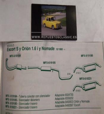 619221 P7 JA-I 02 SILENCIOSO FINAL FORD ESCORT,ORION 1.6I (90>)