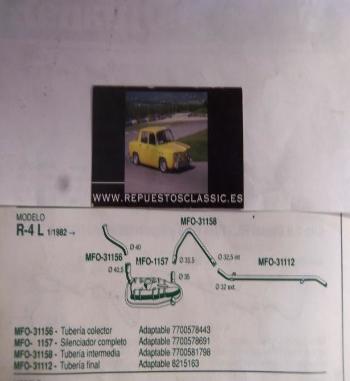 31158 P7 TUBERIA INTERMEDIA RENAULT 4L,F6 (82>)