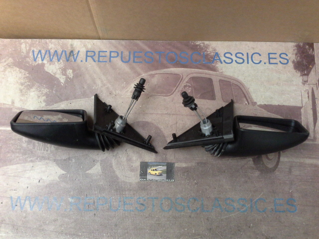RET285P3 JUEGO RETROVISORES EXTERIORES SEAT IBIZA MKI 84->89 3p. REG. MANUAL CON MANDO