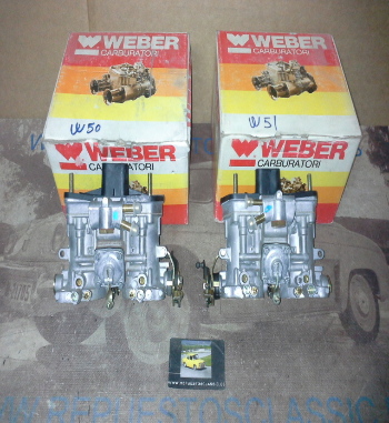 CW-50/51 JUEGO CARBURADORES WEBER 36 IDF 44A y 45A ALFA ROMEO 33, VOLKSWAGEN BEETLE, PORSCHE