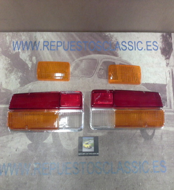 65P9 JUEGO TULIPAS PILOTOS DELANTEROS Y TRASEROS DE TOMASO PANTERA GTS, ALFA ROMEO GTV GIULIA 2000, REF. PX1719D/S - 21395