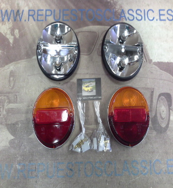 LI40 JUEGO PILOTOS TRASEROS SEAT 850 BERLINA, COUPE, SIATA