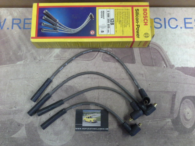 389P3 BOSCH 0986356609 JUEGO CABLES DE BUJIAS RENAULT 5, 7, TOYOTA TERCEL 1.3/1.5 (3A) 82->88