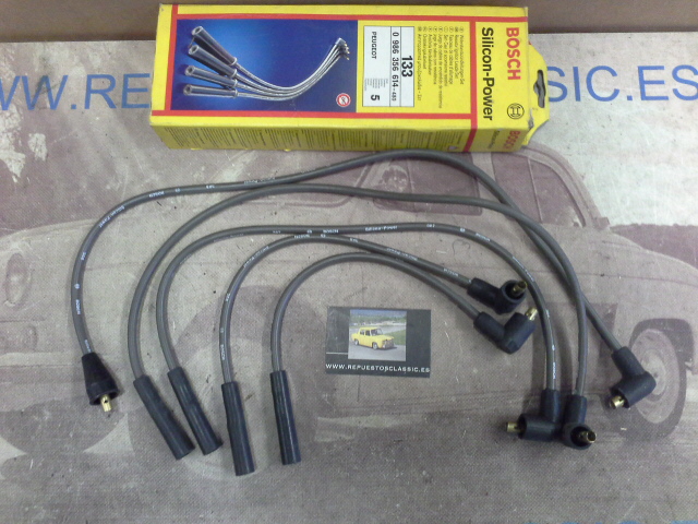 391P3 BOSCH 0986356614 JUEGO CABLES DE BUJIAS PEUGEOT 305 1.1/1.3/1.5 82->88