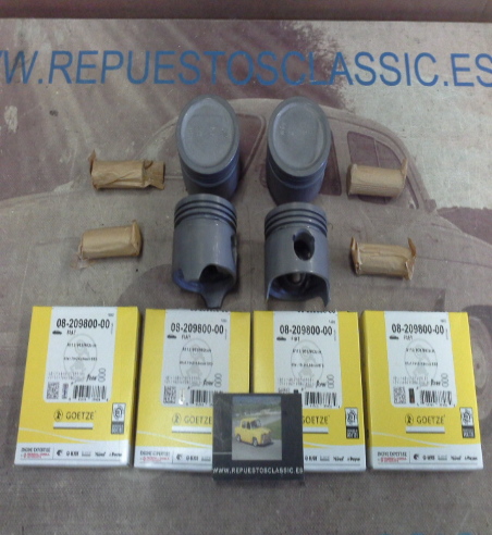 60 JUEGO PISTONES CON SEGMENTOS 65mm SEAT IBIZA, PANDA, MARBELLA, TRANS, TERRA MOTOR 903cc. BAÑERA CENTRADA