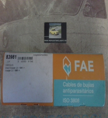 CB100P1 JUEGO CABLES DE BUJIAS FAE 83981 CHRYSLER VOYAGER III/IV, NEON I, STRATUS, DODGE CARAVAN III