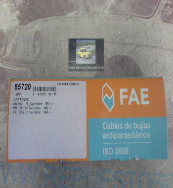 CB118P1 JUEGO CABLES DE BUJIAS FAE 85720 ALFA ROMEO 155 1.7i, 1.8i, 2.0i TWIN SPARK 92>97