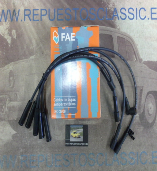 CB121P1 JUEGO CABLES DE BUJIAS FAE 83890 FIAT PANDA, UNO, TIPO, LANCIA Y10 1.0/1.1 FIRE
