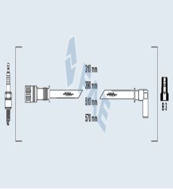 CB126P1 JUEGO CABLES DE BUJIAS FAE 85280 FIAT CINQUECENTO, PALIO, PUNTO, SEICENTO, DELTA, PANDA