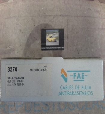CB135P1 JUEGO CABLES DE BUJIAS FAE 83700 VOLKSWAGEN GOLF GTI 74>84, JETTA CTX 76>84