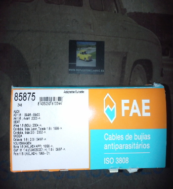 CB138P1 JUEGO CABLES DE BUJIAS FAE 85875 SEAT, AUDI, VOLKSWAGEN, SKODA 1.6 97>