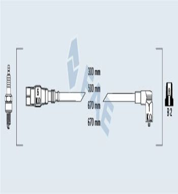 CB138P1 JUEGO CABLES DE BUJIAS FAE 85875 SEAT, AUDI, VOLKSWAGEN, SKODA 1.6 97>