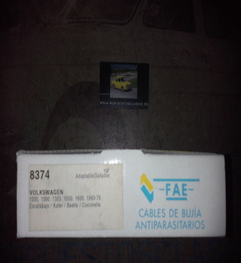 CB140P1 JUEGO CABLES DE BUJIAS FAE 83740 VOLKSWAGEN ESCARABAJO, BETLE, 1200, 1300, 1303, 1500, 1600 (60->69)