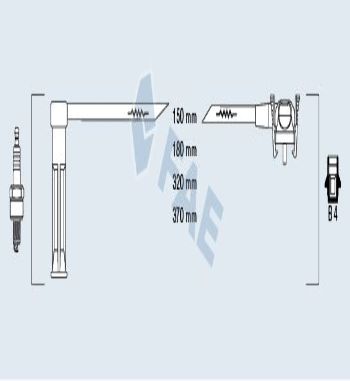 CB147P1 JUEGO CABLES DE BUJIAS FAE 85111 FORD FIESTA, PUMA, MAZDA 121 1.3i/1.4i 16v ZETEC