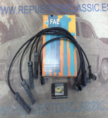 CB153P1 JUEGO CABLES DE BUJIAS FAE 83450 FORD ESCORT, FIESTA, ORION 1.1/1.3/1.4/1.6, PROBE 2.2i TURBO 88->
