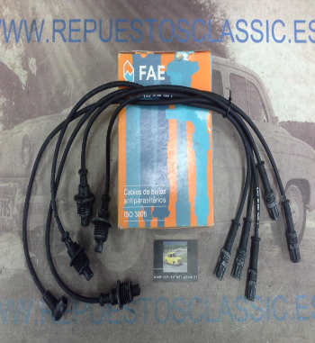 CB163P1 JUEGO CABLES DE BUJIAS FAE 85160 CITROEN BX, ZX, PEUGEOT 205, 309, 405 1.6i/1.9 GTI