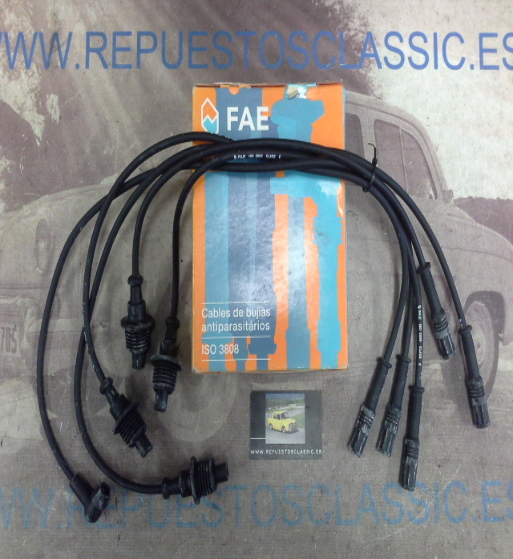 CB163P1 JUEGO CABLES DE BUJIAS FAE 85160 CITROEN BX, ZX, PEUGEOT 205, 309, 405 1.6i/1.9 GTI