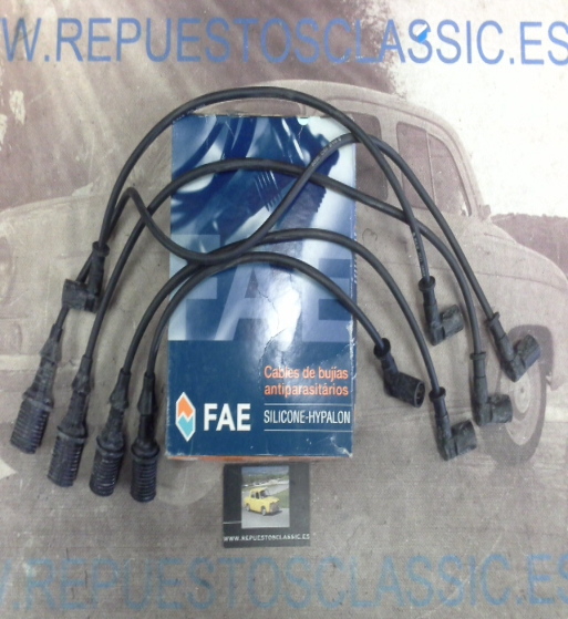 CB165P1 JUEGO CABLES DE BUJIAS FAE 83150 RENAULT 18, 20, FUEGO, PEUGEOT 505
