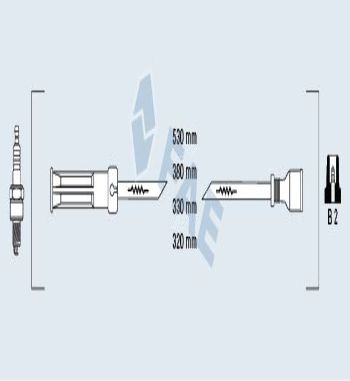 CB172P1 JUEGO CABLES DE BUJIAS FAE 85996 RENAULT CLIO, KANGOO, TWINGO, MEGANE, DACIA LOGAN 1.1i (D7E) 1.4i (E7J) 1.6i (K7M) 96->