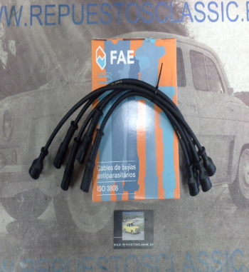 CB173P1 JUEGO CABLES DE BUJIAS FAE 83140 RENAULT 4, 5, 6, 7, 8, 10, 12, 18, SIMCA 1200, LANCIA Y10, FIAT UNO, INNOCENTI ELBA, NI