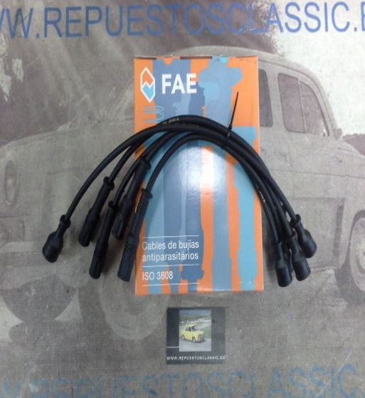 CB173P1 JUEGO CABLES DE BUJIAS FAE 83140 RENAULT 4, 5, 6, 7, 8, 10, 12, 18, SIMCA 1200, LANCIA Y10, FIAT UNO, INNOCENTI ELBA, NI