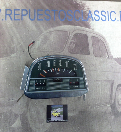 CK541 CUADRO CUENTAKILOMETROS CITROEN 2cv 120 KM/H CON RELOJ GASOLINA Y BATERIA