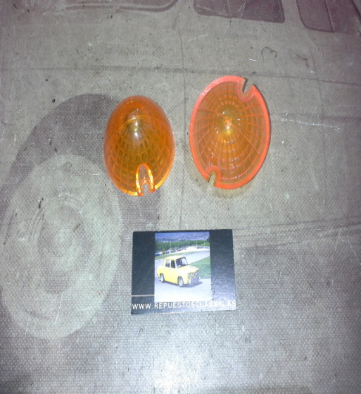 PI649P2 JUEGO TULIPAS AMBAR PILOTO INTERMITENTE REDONDO CAMION, TRACTOR, REMOLQUE, CARAVANA DIAMETRO 64mm ALTURA 40mm