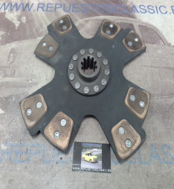 DEi20P1 DISCO EMBRAGUE CERAMICO PEGASO 1080/1085 MOT. 9156 - 9157 DIAMETRO 380mm 10 ESTRIAS, REF. 509550