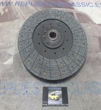 DEi48P1 DISCO EMBRAGUE JOHN DEERE 3120, 3130, 3135 DIAMETRO 302mm 10 ESTRIAS EXT. 32mm, INT. 26mm x 27mm, REF.9746