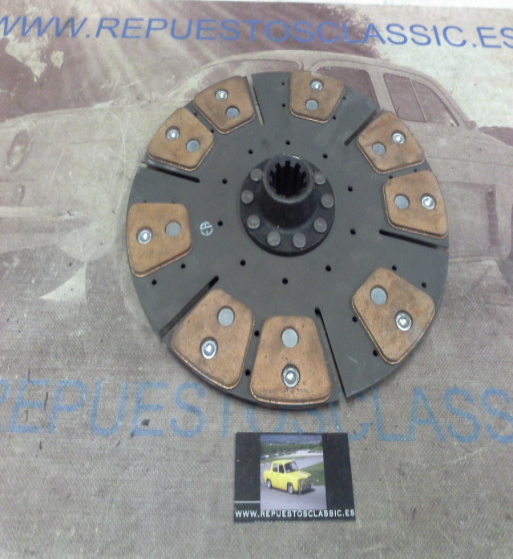 DEi55P1 DISCO EMBRAGUE CERAMICO COSECHADORA JOHN DEERE DIAMETRO 302mm 10 ESTRIAS X 1 1/2 EXT. 35mm, INT. 29mm