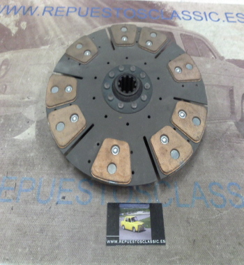 DEi55P1 DISCO EMBRAGUE CERAMICO COSECHADORA JOHN DEERE DIAMETRO 302mm 10 ESTRIAS X 1 1/2 EXT. 35mm, INT. 29mm