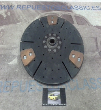 DEi56P1 DISCO EMBRAGUE CERAMICO JOHN DEERE 2130/2135 DIAMETRO 302mm 15 ESTRIAS EXT. 25,5mm, INT. 21mm x 22mm, REF. 509745