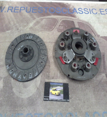 KE85 KIT MAZA Y DISCO EMBRAGUE CITROEN 2CV, AZU, AZL 160mm 10 ESTRIAS 20mm