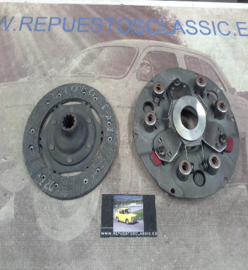 KE86 KIT MAZA Y DISCO EMBRAGUE CITROEN 2CV, AZU, AZL 160mm 10 ESTRIAS 20mm