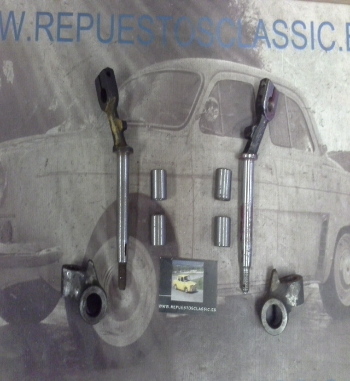 BUJ49 JUEGO BULONES 18mm. CON CASQUILLOS Y CONOS INFERIORES MANGUETAS DELANTERAS RENAULT 4cv