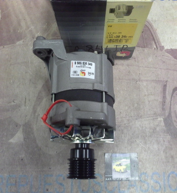 0986038340 ALTERNADOR BOSCH VOLKSWAGEN CORRADO, GOLF II, PASSAT B3/B4 1.8 GTi G60 (14v. 90A)