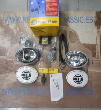 1NA007891-801 KIT ORIGINAL HELLA FAROS ANTINIEBLA SUPLETORIOS COMET FF100 14830