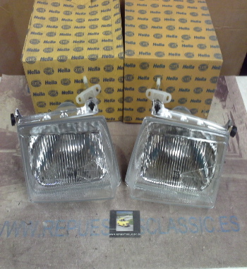 H144P2 JUEGO FAROS H4 FORD ESCORT III, ORION I 80>86, HELLA 1AF003700091-1AF003700101, 12141-12142
