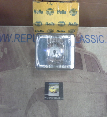 H252P3 OPTICA FARO LUZ LARGA H1 AUDI, VOLKSWAGEN, NISSAN, SETRA S 300, HELLA 1KB919487004-12193 (167x107mm)