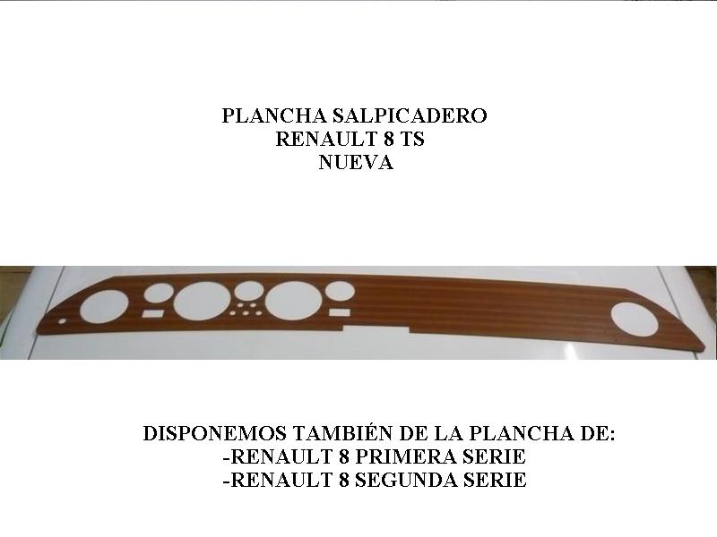 PLANCHA SALPICADERO RENAULT 8 TS 0'5 mm GROSOR