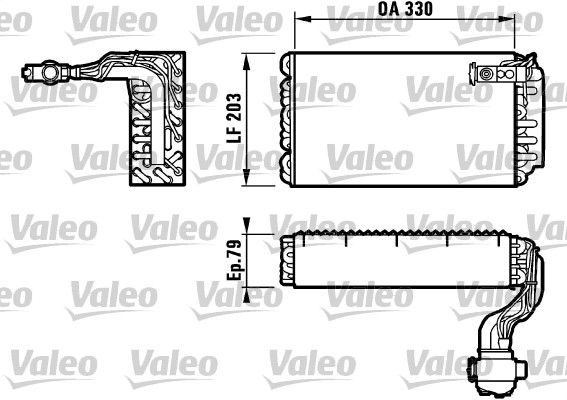 RAC59 EVAPORADOR AIRE ACONDICIONADO CITROEN XM, PEUGEOT 605 VALEO - 817090,  VALEO TD24, VALEO EV090
