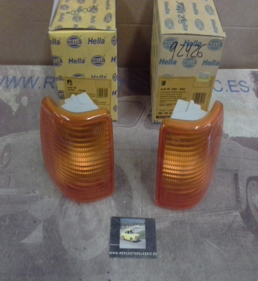 H420P4 JUEGOS PILOTOS INTERMITENTES DELANTEROS AUDI 80 84>86, HELLA 9EL129161011-9EL129162011, (92426-92427)