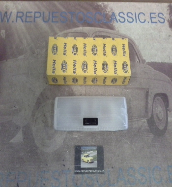H448P4 PLAFON LUZ CORTESIA INTERIOR CAMION PEGASO, MERCEDES-BENZ NG 73>, HELLA 2JA002661001 (22590)