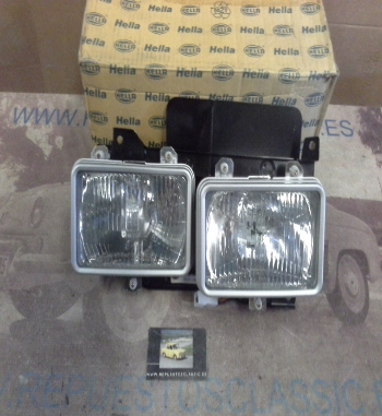 H483P5 CONJUNTO OPTICAS FARO DERECHO H4+H1 NISSAN VANETTE 90>, HELLA 1DB961980104 (12540)